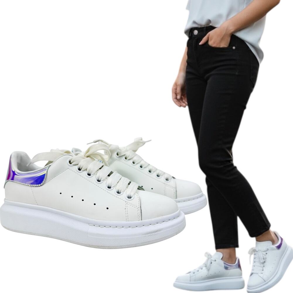 Alexander Mcqueen Oversized Pearlescent Sneakers Shock Pink Size 38.5